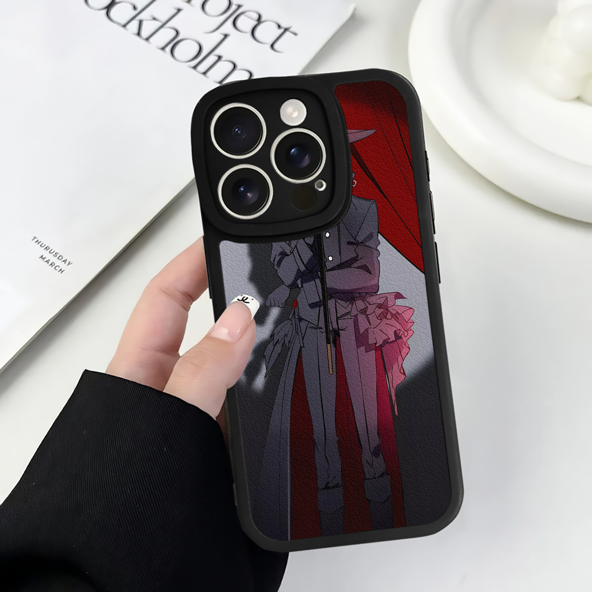 （画像用） 文豪ストレイドッグス Bungo Stray Dogs 【iPhone 16シリーズ対応】シリコンスマホケース（レザー調） 材質：シリコン